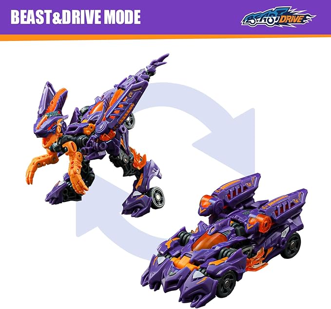 52TOYS BEASTDRIVE BD-03 Naughty Saur Deformation Toys Action Figure, Converting Toys in Vehicle and Beast, Perfect Birthday Party Gift for Teens and Adults