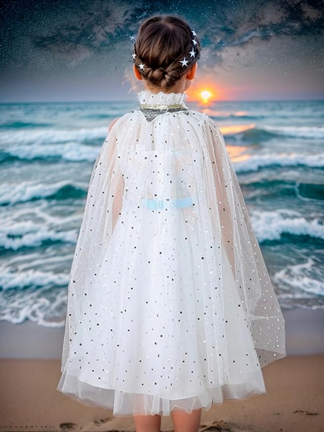 FKKFYY Rainbow Cape Cloak for Girl Princess