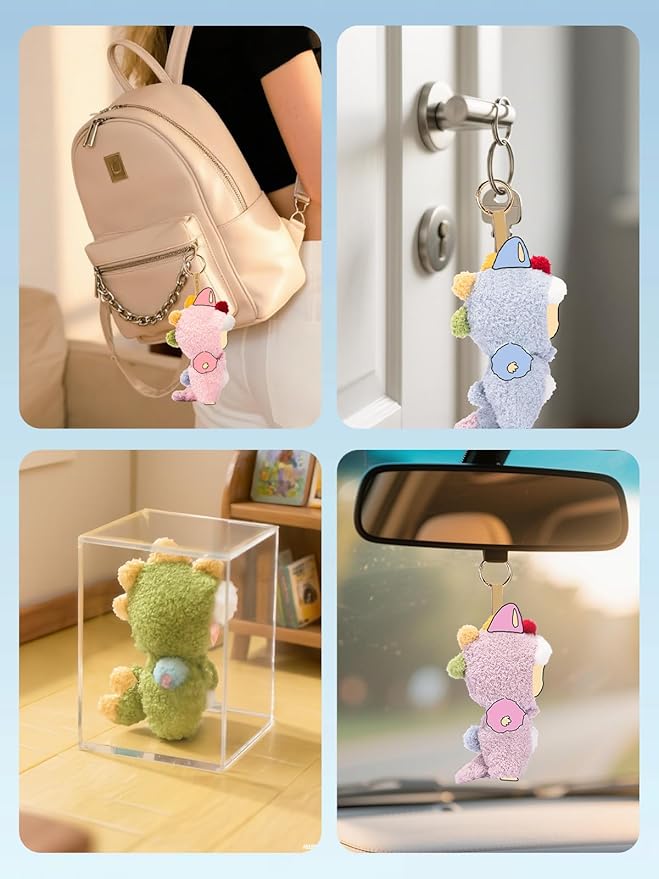 17cm (6.7inch) Doll Clothes, Outfits for Clothes Set, Dino Dolls Keychain Accessories, Faking Animal Style Outfit Jumpsuit Dinosaur Costume for Dolls (Light Blue) (Doll Not Included)