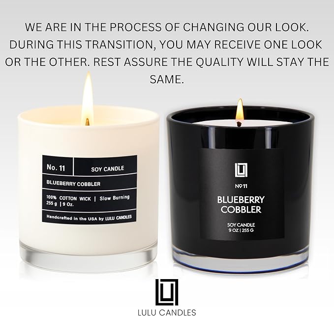 Lulu Candles | Clean Cotton (Linen) Scented Candle | Luxury Scented Soy Jar Candle | Hand Poured in The USA | Highly Scented Long Lasting - 9 Oz.