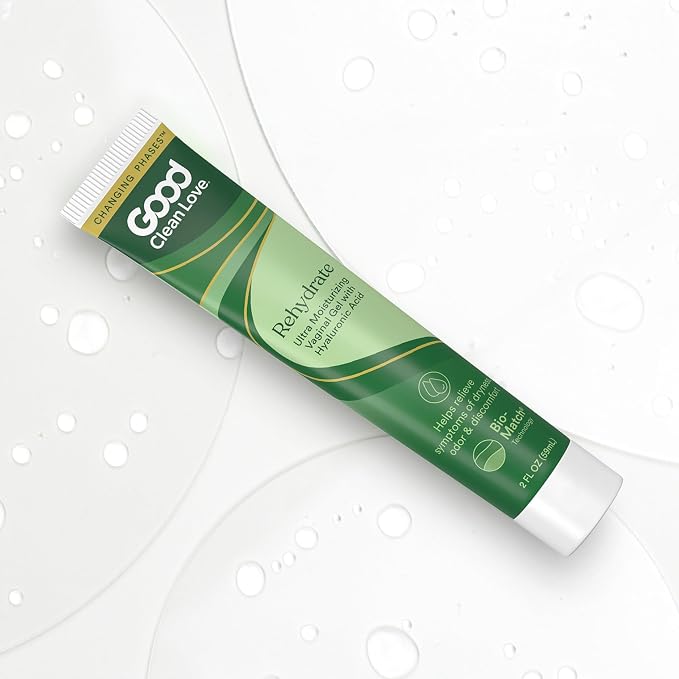 Good Clean Love Rehydrate Ultra Moisturizing Vaginal Gel, 2 Oz (2-Pack) | Water-Based, Ultra-Moisturizing Vaginal Gel With Hyaluronic Acid. Long-Lasting Relief From Dryness & Discomfort. Ph-Balanced