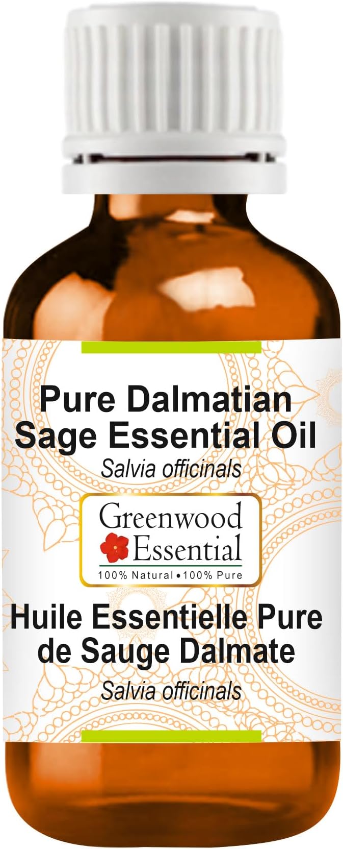 Greenwood Essential Pure Dalmatian Sage Essential Oil (Salvia officinals) Steam Distilled 5ml (0.16 oz)