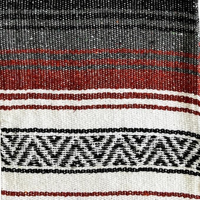 Open Road Goods Bulk Falsa Blankets - Handwoven Authentic Mexican Falsa - Great for Weddings, Yoga, Beach, Picnics, or Mexican Throw! (Rust, 7 Pack)
