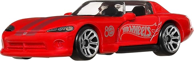 Hot Wheels Toy Cars & Trucks 8-Pack, Set of 8 Die-Cast 1:64 Scale Retro Vehicles with Special Mattel 80th Anniversary Deco & Packaging