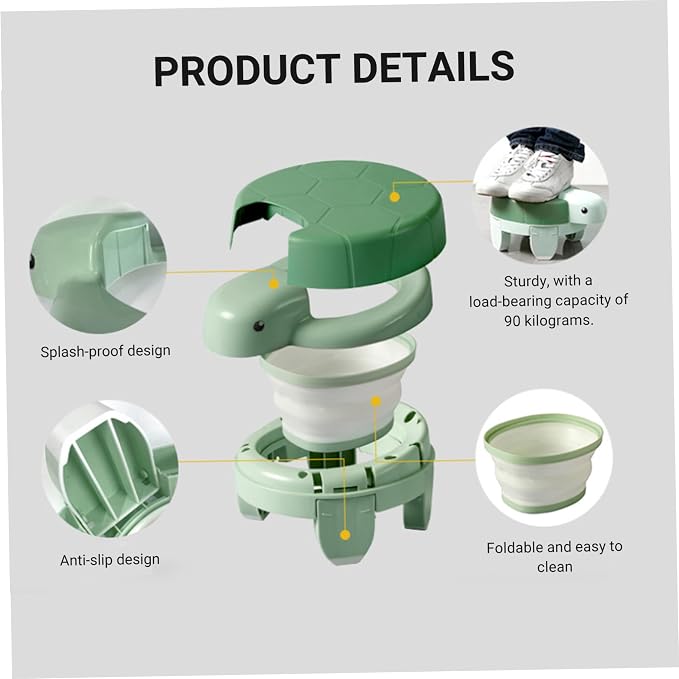 Portable Potty Seat for Toddler Travel, 3-in-1 Multi-use Plastic Foldable Portable Toilet for Kids