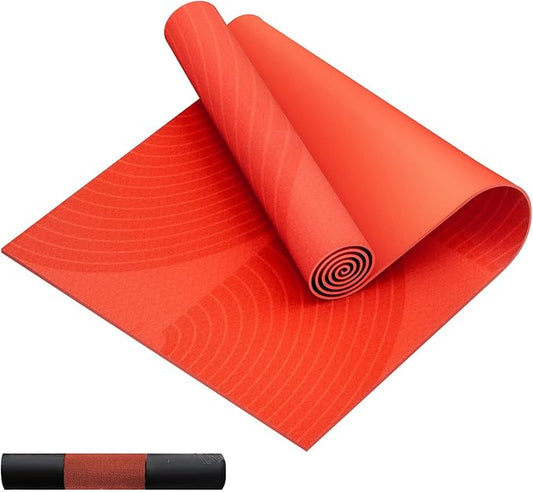 HAPBEAR Large Yoga Mat - 72"x36" Extra Wide Exercise Mat - 1/4" Thick Dual Color PVC | Anti-Slip Surface & High Cushioning - Ideal for Yoga, Pilates & Home Workouts - Bonus Mesh Bag