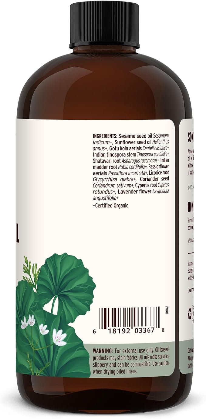 Banyan Botanicals Pitta Massage Oil – Organic Massage Oil Infused with Ayurvedic Herbs – with Gotu Kola and Guduchi (Tinospora cordifolia) – 24 oz. – Non-GMO Sustainably Sourced Abhyanga Massage Oil