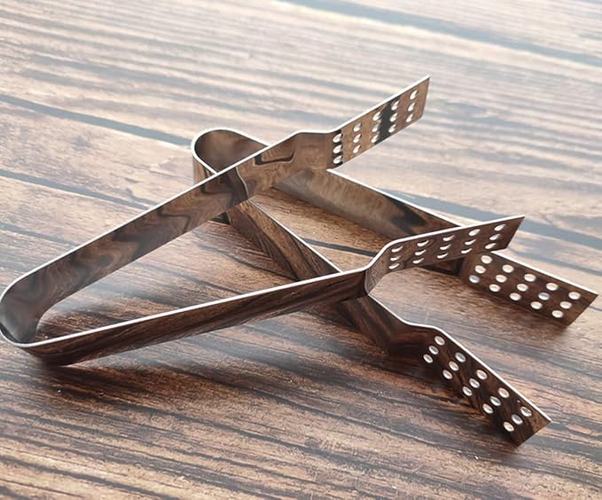 2 Pack Stainless Steel Tea Bag Squeezer, Kitchen Tea Bag Tongs Herbal Tea Infuser, Tea Bag Holder Strainer Clip for Loosing Leaf, Gripping Ice Cube, Sugar
