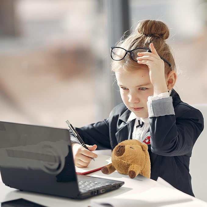 7.8" Capybara Plush – Posture Improvement Desk Buddy – Soft & Supportive Sitting Companion – Cute Stuffed Animal for Office, Study & Gift