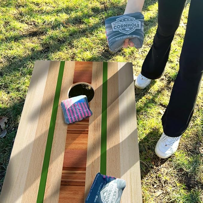 World Series of Cornhole Regulation Size Cornhole Boards - Lightweight & Durable All-Wood Construction | Backyard Bean Bag Toss Set | Outdoor Game for Tailgates & BBQs