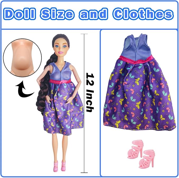 Interactive Family Toy Fun Action Figures Set, Imaginative Family Doll Play