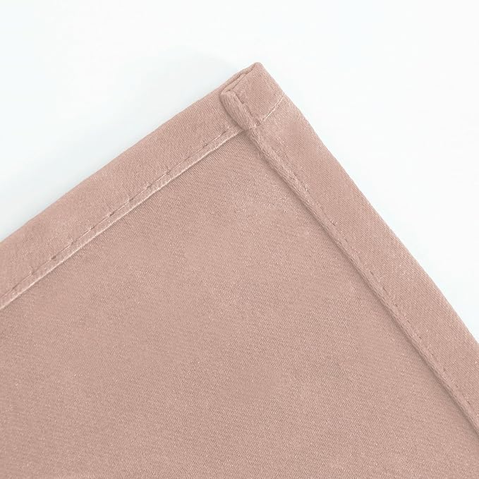 LEMOMO Blackout Curtains 66 x 95 inch/Blush Curtains Set of 2 Panels/Thermal Insulated Room Darkening Bedroom Curtains