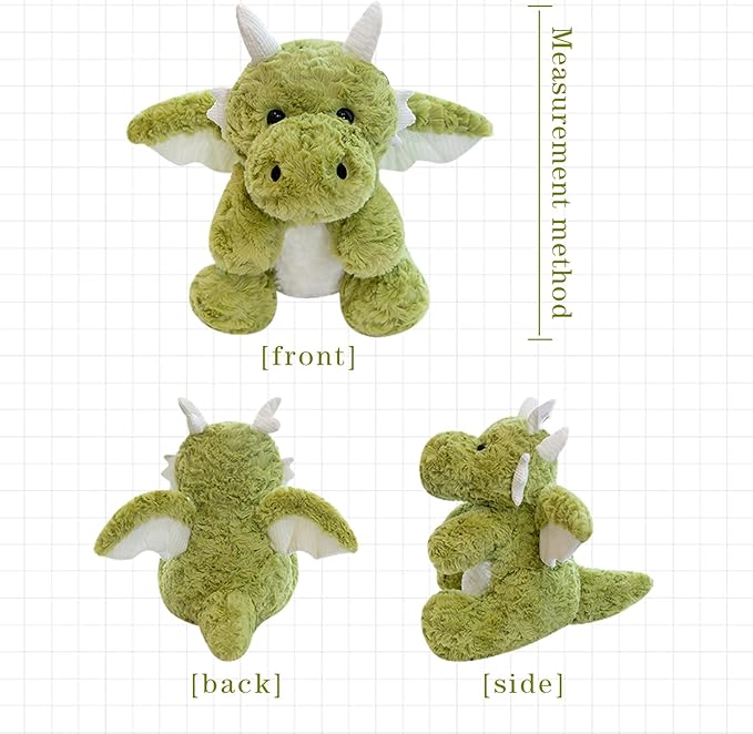 Little Flying Dragon - Cute Stuffed Animal Plush Toy - Adorable Soft Dragons Toy Plushies and Gifts - Perfect Present for Kids (Green,16.53in/42cm)