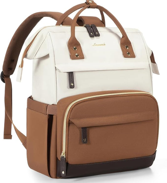 LOVEVOOK Laptop Backpack for Women, 15.6 Inch Work Business Backpacks Purse With Large Capacity, Waterproof Nurse Bag College Bookbag for School, Waterproof Casual Daypack for Travel
