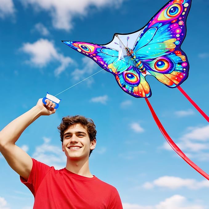 New Butterfly Kites for Kids & Adults,Easy to Fly Kite,Best Kite for Beginners,Kites for Kids Age 4-8,Large Beach Kite