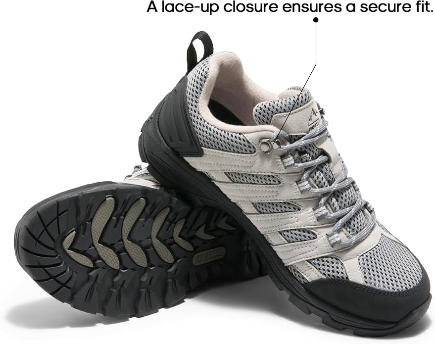 NORTIV 8 Women's Lightweight Hiking Shoes | Breathable Walking Sneakers Slip-Resistant For Outdoor Work Travel Daily Wear Wander