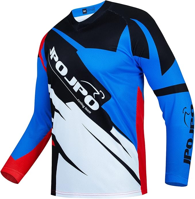 Boy Girl Cycling Jersey Kids Mountain Bike Motocross Long Sleeve Shirt Biking Tops 4-14 Years