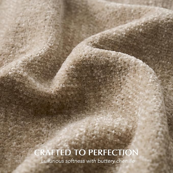 Chenille Knit Throw Blanket for Couch, 60"x80", Beige | Cozy Plush Fuzzy Knittd Throw with Tassels, Lightweight, Decorative, Farmhouse Decor, Ideal for Bed Sofa Gift, All Seasons