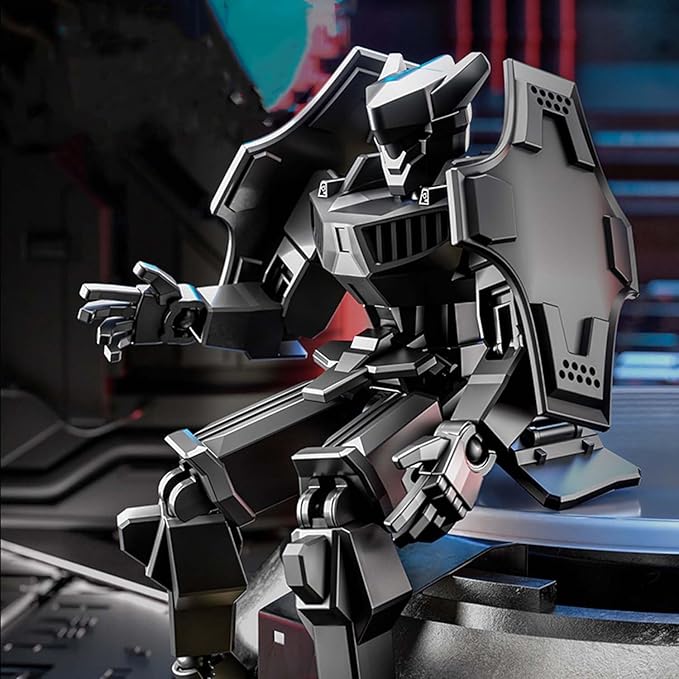 WEAREWE 2 Set DIY 3D Printed Action Figures Set 13 Luck 13 Action Figure Multi-Jointed Movable Mech Doll Robot(White-Black)