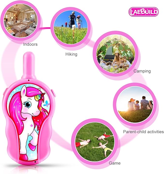 Walkie Talkies for Kids, Toddlers Kids Girls Toys for 3 4 5 6Years Old, Two Way Radio Gifts 4 6 7 8 Easter Basket Stuffers Xmas Gifts