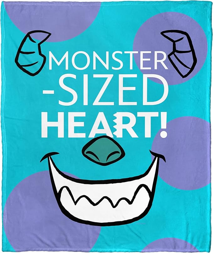 Northwest Disney 100 Silk Touch Throw Blanket, 50" x 60", Monster Sized Heart