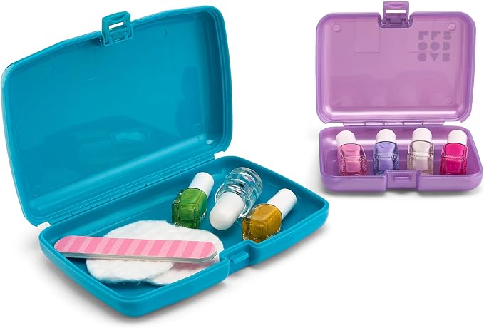 Caboodles Care Pack + Lil Bit Set, Purple and Dark Teal, Travel Organizers for Makeup Snap-Tight Latch for Mess-Free Travel, Compact Size