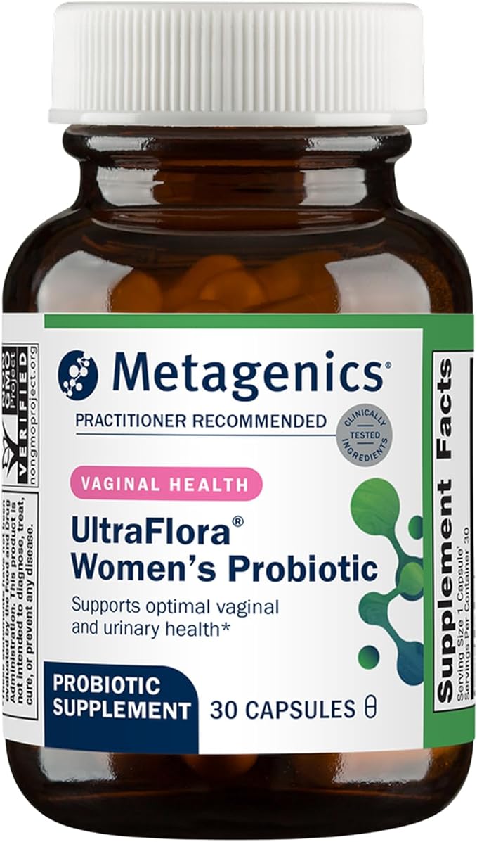 Metagenics UltraFlora Women’s Probiotic – Shelf-Stable Supplement for Vaginal Health, Yeast Balance & Urinary Comfort – with Lactobacillus GR-1 & RC-14 – Non-GMO – 30 Capsules*