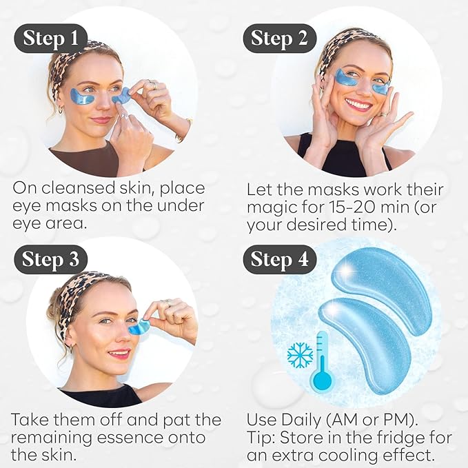 BLOOMORA Variety Under Eye Patches (30 Pairs) - Dark Circles & Puffy Eyes Care - Eye Care Mask for Refreshment - 6 Varieties