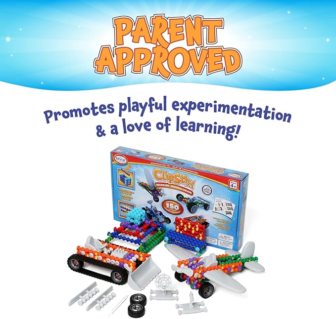 POPULAR PLAYTHINGS Clipstix Deluxe, 150 Pieces