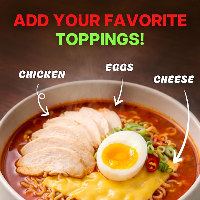 Nongshim Ramen Noodles, Gourmet Instant Ramen bowl, Premium Microwavable Noodle Soup, Hot & Spicy, 3.03 Ounce (Pack of 6)