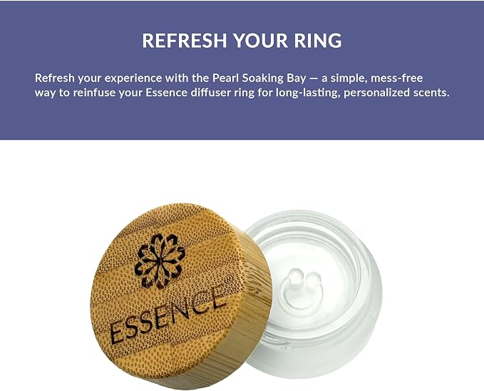 Essence Refresh Kit | Featured Blends Essential Oils | Aromatherapy Nasal Diffuser | Personal Scent Clip for Travel, Work & Everyday Use | Made in USA | Rest Easy | Bamboo/Glass Pod