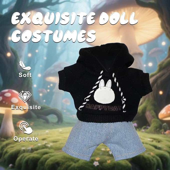 17cm Doll Clothes & Outfit Set for 17cm Dolls Hoodies Jeans Accessories Outfits Luxury Chic Doll Clothing & Style Bundle(NO Doll)