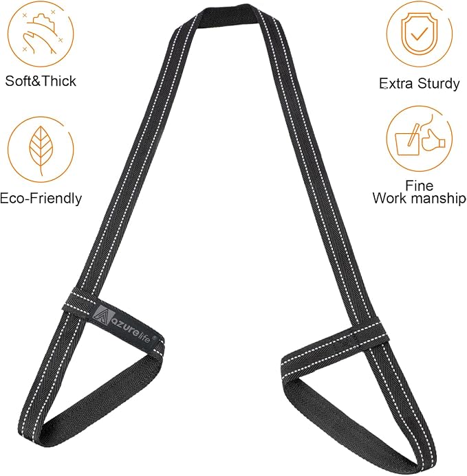 A AZURELIFE [MAT NOT Included] Yoga Mat Sling, Yoga Mat Straps for Carrying, Easy-Cinch Yoga Mat Holder Strap