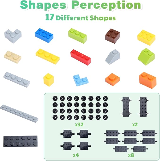 Lekebaby 1546 Pieces Classic Building Blocks 2 pcs Baseplates Creative Bulk Building Bricks Sets, Compatible with All Major Brands, Educational Toy for Boys Girls 6 Years Old and Up