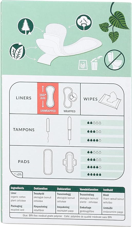 Natracare Curved Liners 5 Pack (150 Liners Total)