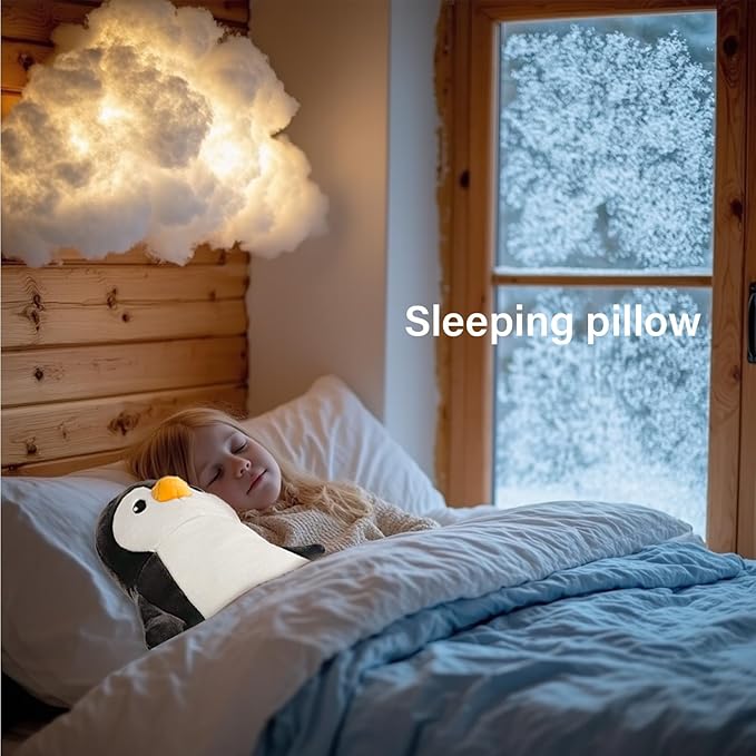 Penguin Plush,43.3 Inch Penguin Stuffed Animal, Long Penguin Plushies Body Pillow, Kawaii Penguin Plush Toy Gift for Girls Boys