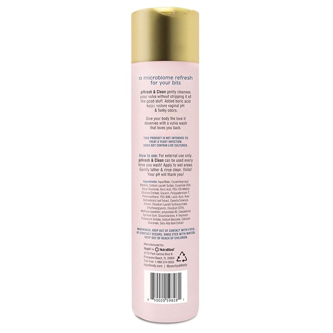 Loyal Body pHresh and Clean Intimate Balance Feminine Wash with Boric Acid | Odor-Control | 10fl oz
