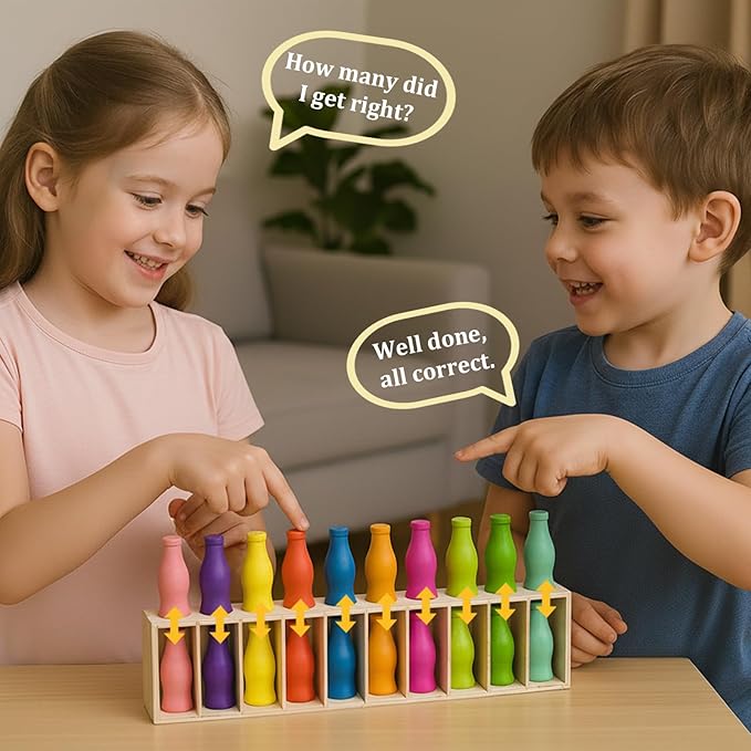 Bottle Color Match Game, Fun Family Board Game for Kids 8-12, 2-4 Player Bottle Collision Game for Kids and Adults, Perfect for Travel Camping Holidays Party Night