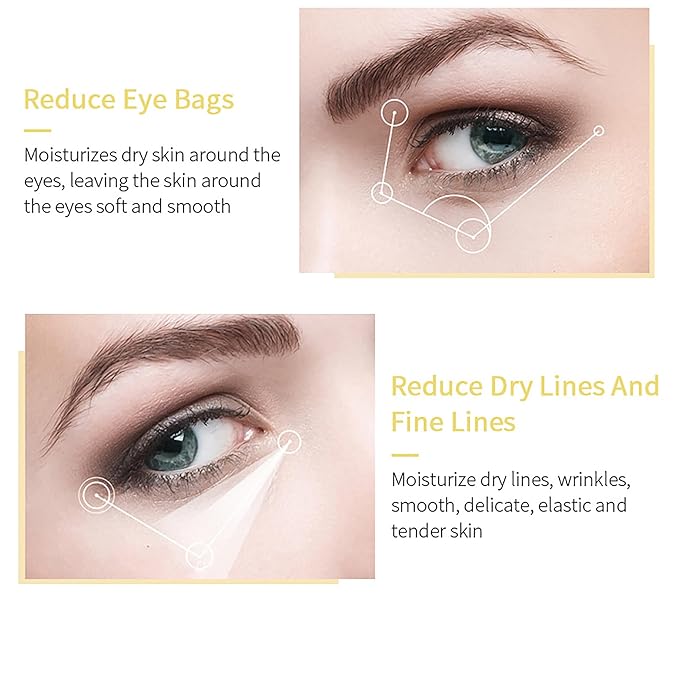 Grospe Banana Bright Eye Cream, Anti Aging Eye Cream with Squalane Dark Circle Under Eye Cream for Puffiness & Bags Moisturizing Firming & Wrinkle Repair Eye Treatment for Women & Men - 0.71 Fl Oz