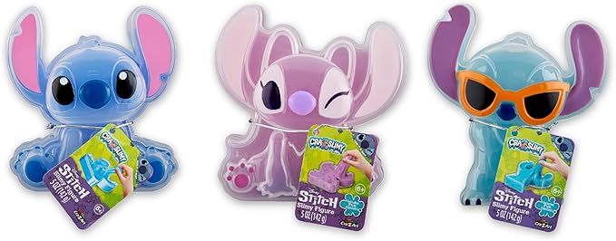 CRA-Z-Art Disney Stitch Shaped Slime Container Set, 3-Pack, Colorful, Fun Slime Play