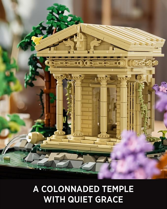 Nifeliz Italian Garden Building Set, a Roman-Inspired Display Model for Home or Office, Thoughtful Gift for Those Who Value Atmosphere and Culture (1,733PCS, NF10319)