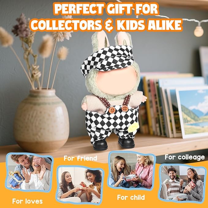 AICase for 17cm Doll Clothes/Outfit,Clothing Set for 17cm Doll,3 Piece Set Hat Clothing,Boys and Girls Stylish Adorable Clothes Accessories _04