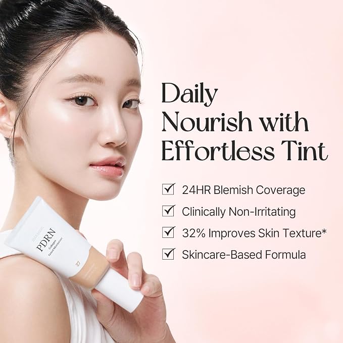 mixsoon PDRN Collagen Tinted Moisturizer - Skincare-Infused Base with Rice PDRN & Peptides, 24H Vibrant Glow & Luminous Hydration, 10 Shades 50ml / 1.69 fl.oz. Korean Glass Skin (No. 50 Haze)