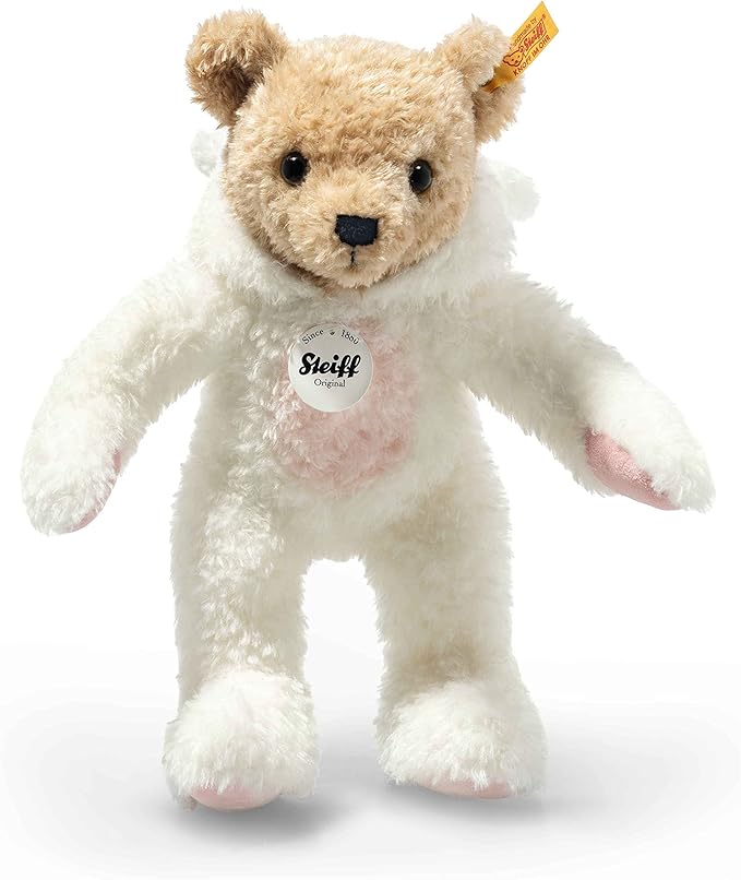 Steiff Teddy Bear in Bunny Hoodie Costume, Year of the Rabbit, Teddybear Stuffed Animal, Plush Bear Cuddly Toy, Machine Washable, 11 inches