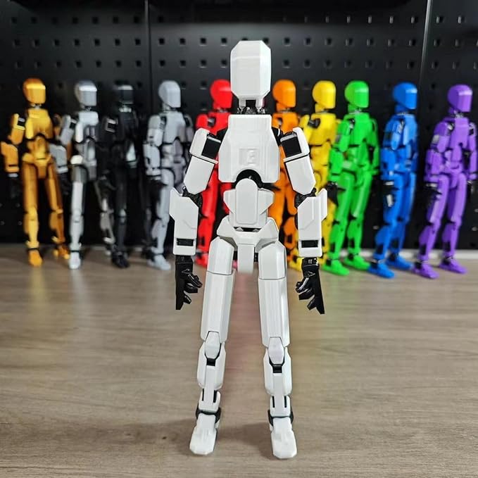 Assembly Completed T13 Action Figure, Titan 13 3D Printed Action Figure, 3D Printed Titan13, Assembled Dummy 13 Lucky 13 Toy Figure
