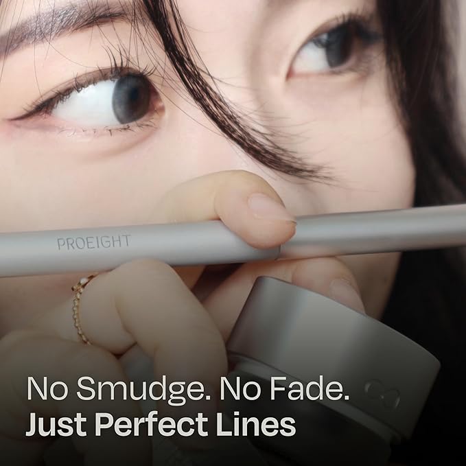 Piccasso PROEIGHT Stay On Gel Eyeliner 04 Mute Brown, Long Lasting Waterproof Cream Texture High Pigment Eyeliner for Precise Smooth Drawing, Korean Makeup