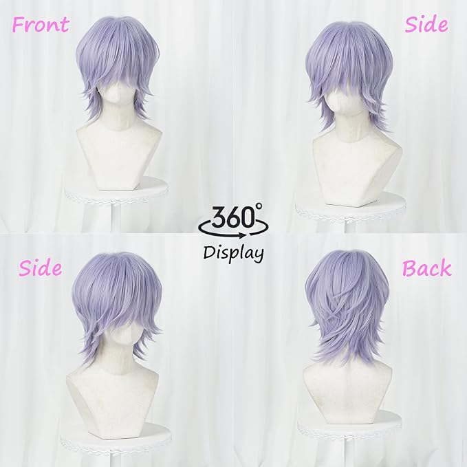 Gray Kp Group Dance Wig Halloween Costume Hair Cover for Parties Stage Performances（Gray）