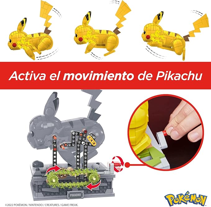 MEGA Pokemon Figure Building Toy for Adults , Motion Pikachu Collectible with Mechanized Movement