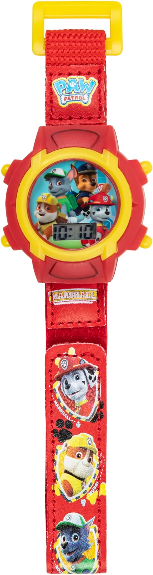 Nickelodeon Paw Patrol Kids Digital Watch with LCD Display, Velcro Strap, Chase, Marshall, Rubble & Rocky, Perfect for Young Fans Learning to Tell Time, Ideal Gift for Kids Ages 3+