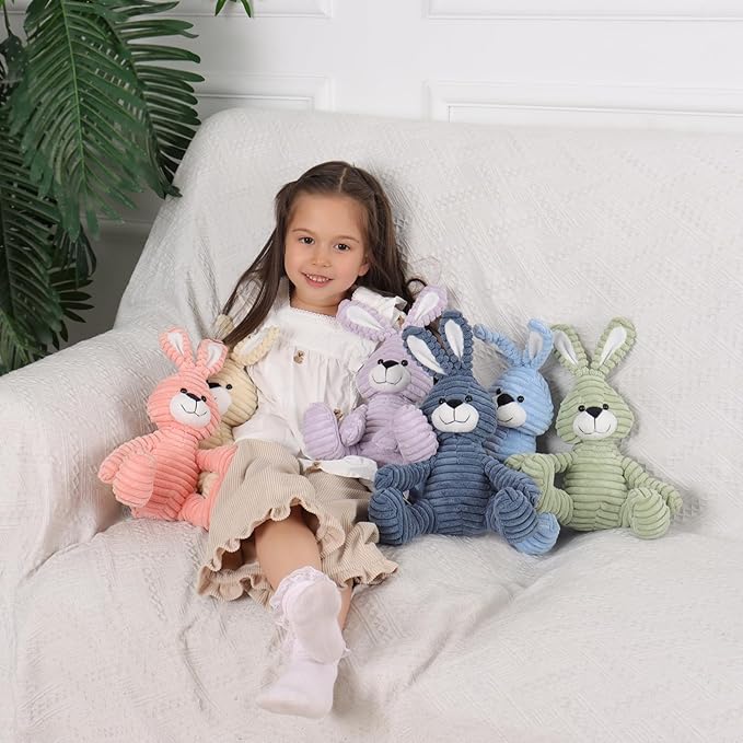 Apricot Lamb Toys Plush Corduroy Rabbit Bunny Stuffed Animal Soft Cuddly Perfect for Child (Corduroy Bunny)